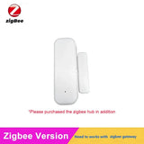 Tuya Zigbee Door Window Sensor Alarm Detector Burglar Magnetic Contact Open Close Alexa Google Smart Life Smart Home Security