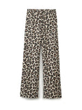 Foridol Leopard Print Wide Leg Long Pants Women Spring Summer Straight Fashion New Pants Zip Casual Female Pantalones 2025