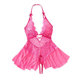 Womens Lace Bodysuit Halter Soft Comfortable Underwear