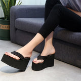 Women Beach Flip Flops Soft EVA Slippers Summer Platform Shoes Woman Super High Heels Female Fashion Slides Wedges Sandals