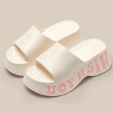 Thick Bottom Cloud Slippers Women Summer Fashion Print Wedge Platform Slides Woman Sandals 2025 Non-Slip Soft Sole Beach Shoes
