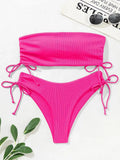 Sexy Bandeau Bikinis 2025 Women Brazilian Swimwear Female Swimsuit Two Pieces Bikini Set Bather Bathing Suits Girls Beach Wear