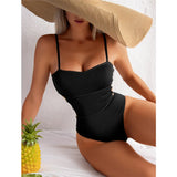 2026 Swimsuit One Piece Solid Swimwear Women One-piece Bathing Swim Suit Female Padded Beach Wear Swimming Summer