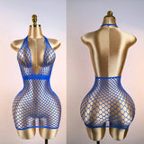 1PC Women Sexy Fishnet Beach Cover Up Hollow Out Bodycon Bodysuit See Through Summer Swimwear