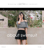 Swimsuit women's new Xia one shoulder camisole swimsuit ins conservative cover belly slimming split skirt swimsuit