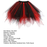 Women Skirt A-line Big Swing Multi-layered Candy Color High Elastic Waist Fluffy Gauze Dancing Performance Short Pleated Skirt