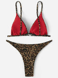 2025 Sexy Leopard Brazilian Bikini Women Swimsuit Female Thong Swimwear Two Pieces Bikini Set Mini Micro Bathing Suit Swim Lady