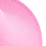Women Men Cowboy Hat Classic Roll Up Brim Fedora Cowgirl Hat Western Retro Sun Cap Stage Performance Hat