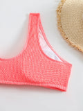 High Waist Bikini 2026 Women Sporty Swimsuit Solid Sexy Striped Swimwear Female Bathers Bathing Swimming Swim Suit Beachwear