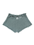 Women´s Beach Shorts Knit Crochet Cutout Bathing Suit Bottoms Drawstring Beach Board Shorts Summer Hot Shorts Streetwear