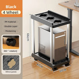 Double Layer Computer Tower Stand Mobile Base with Universal Wheels Simple Storage Heightening Case Support Bracket PC CPU Stand