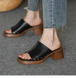 Women Beach Slippers Summer Thick Sole Anti Slip Retro Slippers Women High Heels Comfortable Shoes Zapatillas Mujer