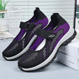 Women Shoes Breathable Vulcanized Shoes Purple Women Sneakers Fashion Breathable Mesh Casual Walking  Women Work