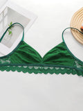 Women's sexy embroidered flower lace lingerie without steel ring gathered push up straps adjustable for daily comfort bra MR2686