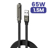 65W 2 in 1 USB A To USB C Fast Charging Foldable Phone Holder Data Cable USB Type C Builtin Desk Bracket Wire For Huawei Oneplus
