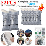 4-32PCS Outdoor Emergency Urine Bags 600ml Disposable Travel Mobile Toilet Portable Urinal Bag for Female Baby Male Vomiting Bag