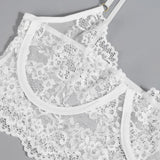 Porn Women Sexy Lingerie Lace Underwear Halter Bodysuit Garter Intimate Erotic Babydolls Sex Costumes Bra Set