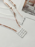White Plus Size Underwire Bra Women Full Coverage Push Up bra Letter Print Adjustable Straps Big Cup Supportive Seamless Bra