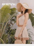 New Super Fairy Skirt-style One-piece Waist-covering Belly Slimming Conservative Steel Support Gathered Swimming Suit