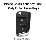 For Volkswagen VW Polo Golf7 MK7 Tiguan for Skoda Octavia Kodiaq Karoq for Seat Ateca Car Key Case Cover Bag Keychain Protector