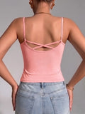 1Pcs Women Padded Camisole Tank Top Solid Basic Sport Sleeveless Vest Comfort Daily Ladies Wireless Bralette