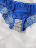 blue embroidery set 2-piece set of sexy Front button bra beautiful back butterfly fashion bra push up women's set  A2120