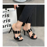 New Summer Pointed Toe Sexy Comfortable Banquet High Heels Fashionable Shallow Mouth/simple/elegant Outside Women's Slippers