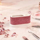 Nail Drill Machine Holder with White Rhinestones, 8 Holes Nail Drill Bit Holder, Nail Efile Stand and Organizer Storage Box Case