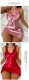 Chic & Romantic V-Neck Comfortable Slip Nightgown for Women - Soft Satin Material,Summer Sleepwear Nightdress