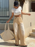 European and American style 2026 women's jeans wide leg pants jeans pants trousers