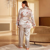 Large size summer  women's bathrobes sexy dressing gown home clothes can be worn outside the ice silk nightgown