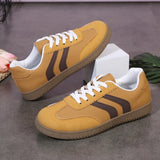 2026 Women's Flats Round Toe Lace-Up Platform German Training Shoes Women Comfy Plus Size 43 Non Slip Soft Sole Sneakers Woman