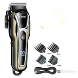 Kemei PG1990A Rechargeable Hair Clipper or Limit Combs Professional Cordless Men Hair Trimmer Men's Hair Cutting Machine Barber