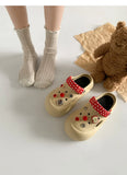 Women Fashion Clogs Indoor Street Slippers Cute DIY Apple Summer Autumn Platform Shoes Soft EVA Female Daily Walking Sandals