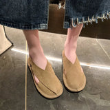 Summer Shoes Women 2026 New Casual Flats Closed Toe Sandals Retro Slip-on Summer Loafers Non-Slip Comfortable Sandal Footwear
