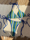 Contrast Mesh Halter Brazilian Bikini Women Swimwear Female Swimsuit Two-pieces Bikini set High Cut Bather Bathing Suit Swim
