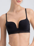 Sexy French lingerie for women without steel rings Push-up bra with a U-back design for enhanced support and an open-back