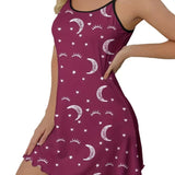 Sexy Pajamas Women's Silk Thin Suspender Nightdress Pink Nightgown Nightwear For Woman Home Clothes Sleepwear Ladies Mini Dress