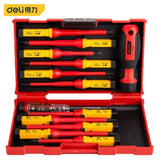 DELI Insulated Screwdriver Household Circuit Tool Insulated Isolated Current Electrician Cross Plate Screwdriver Edge Tool Kit
