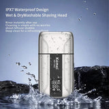 Kemei T402 UV-Disinfecting Metal Double-Foil Shavers Professional Barber Reciprocating Razor for Men Bald Head Shaving Machine