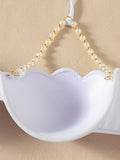 Halter Solid Bikinis 2026 Women Sexy Shell Swimsuit Push Up Pearl Swimwear Female Bathers Bathing Swimming Swim Suit Beachwear