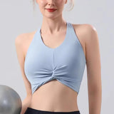 Women's Shock-Absorbing Yoga Sports Bra Beauty Back Design Integrated Neck Hanging Training Fitness Fitness Bra