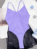 Wrinkled Criss Cross Backless Female Swimsuits One Piece Swimsuit Women Thong Swimwear High Cut Monokini Bathing Suit Swim Lady