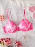 Summer Beach Bikini Colorful Ombre Shell Cup for Women's bra Sexy Push-Up Comfort Underwire Bra Women's Beach Vacation lingerie