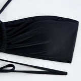 3 Pieces Halter Bikini 2026 & Beach Dress Bandage Swimsuit Women Sexy Swimwear Female Bather Swimming Bathing Swimming Swim Suit