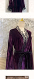 Ultra Long Morning Dress Gown Autumn Winter Velour Sleepwear Women Warm Bathrobe Kimono Sexy Lace Trim Nightgown Bride Homewear