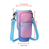 40oz Neoprene Water Bottle Carrier Bag For Stanley Quencher Cup Sleeve with Adjustable Shoulder Strap Water Bottle Holder Pouch