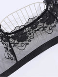 1pcs Plus Size 1XL-4XL Sexy Lace Women's Bras No Pad Breathable Sexy Lingerie 3/4 Cup Black Female Underwear Perspective Bra