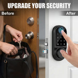 Bluetooth Smart Deadbolt Lock With Fingerprint And Keyless Entry