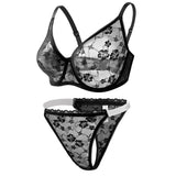 Women's Bra & Briefs Sets Seamless Bras For Ladies Lace Thong Underwear Plus Size Brassiere Sexy Lingerie Set BH Top